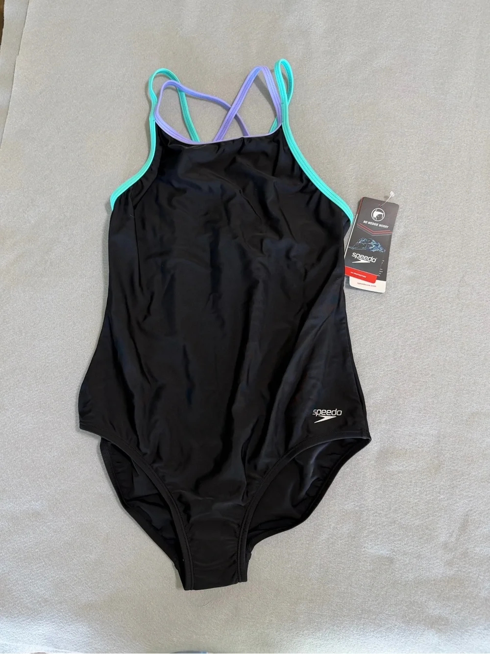 Speedo NEW Girls One Piece Swimsuit Size 16 #260041